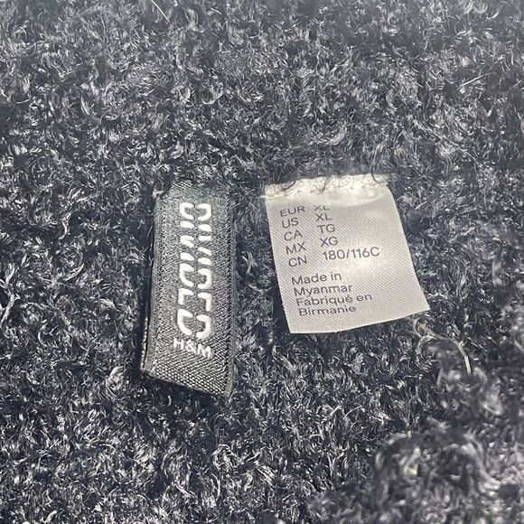 H&M Divided Black Boucle Teddy Bear High Neck Pullover - N0479 - Picture 3 of 7